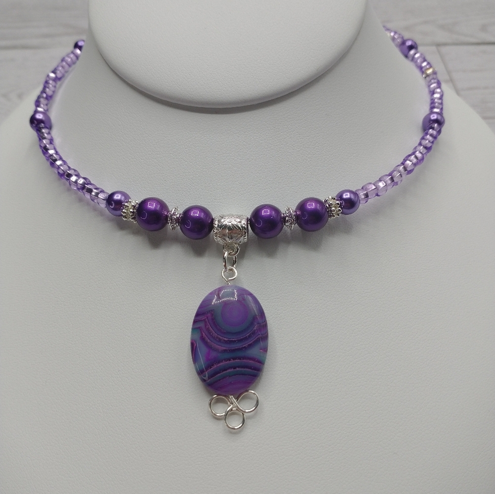 New Hand Crafted Memory Wire Choker Necklace - Picture 2 of 2